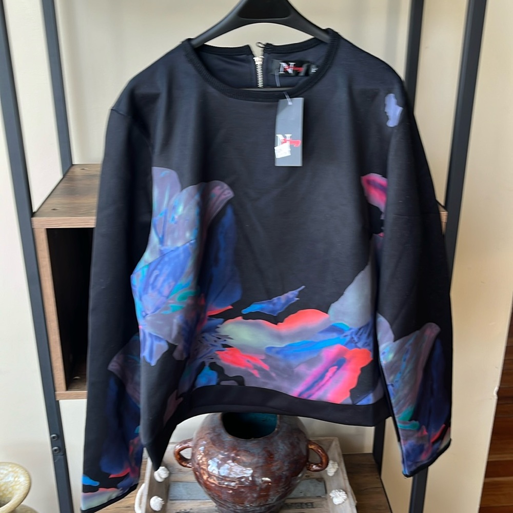 Nancy Zhang amazing long sleeve top beautiful colors extra large new